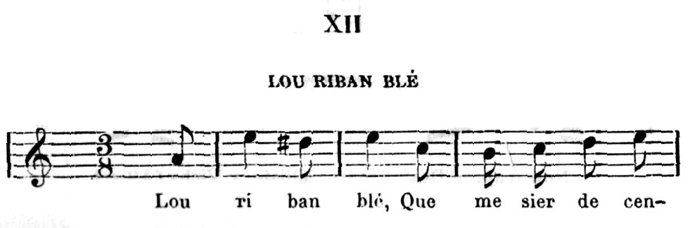 Exemple musical 10.1 « Lou riban blé »
