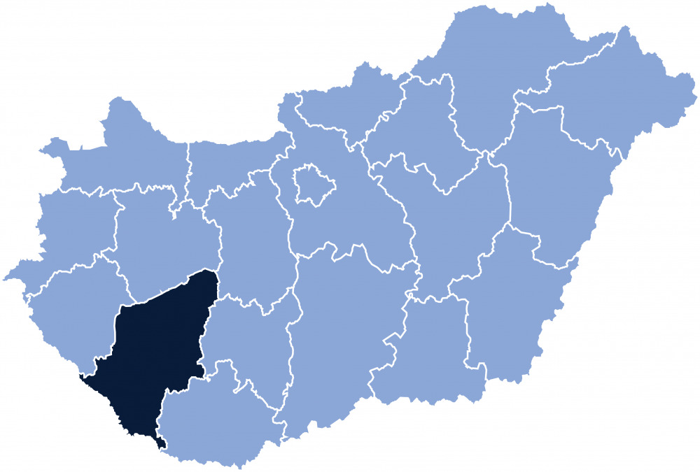 Carte Hongrie - Comté de Somogy