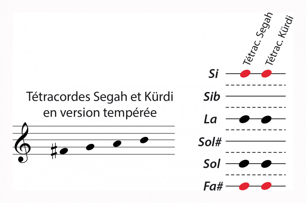 Les tétracordes Segah et Kürdi tempérés